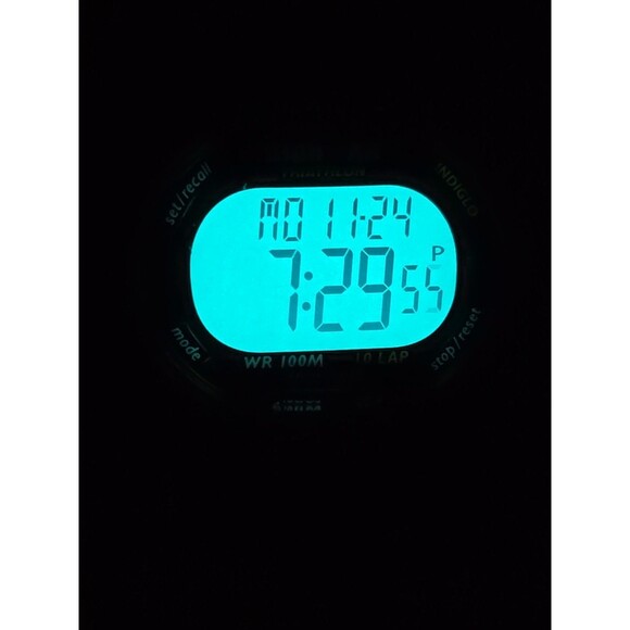 Timex Ironman Triathlon 10 Lap Lime Black Digital Watch New Battery Women WR100M - Picture 11 of 11